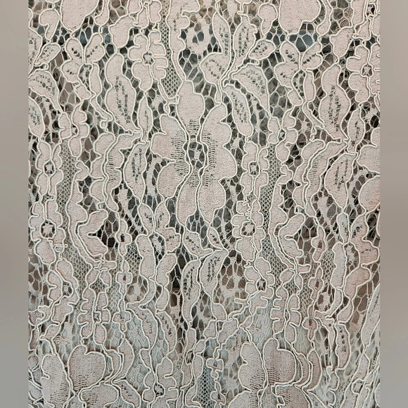 Hayley Paige Maxi Dress Womens Sz 14 Hazel lace flower Overlay Form Fitting - Picture 6 of 14